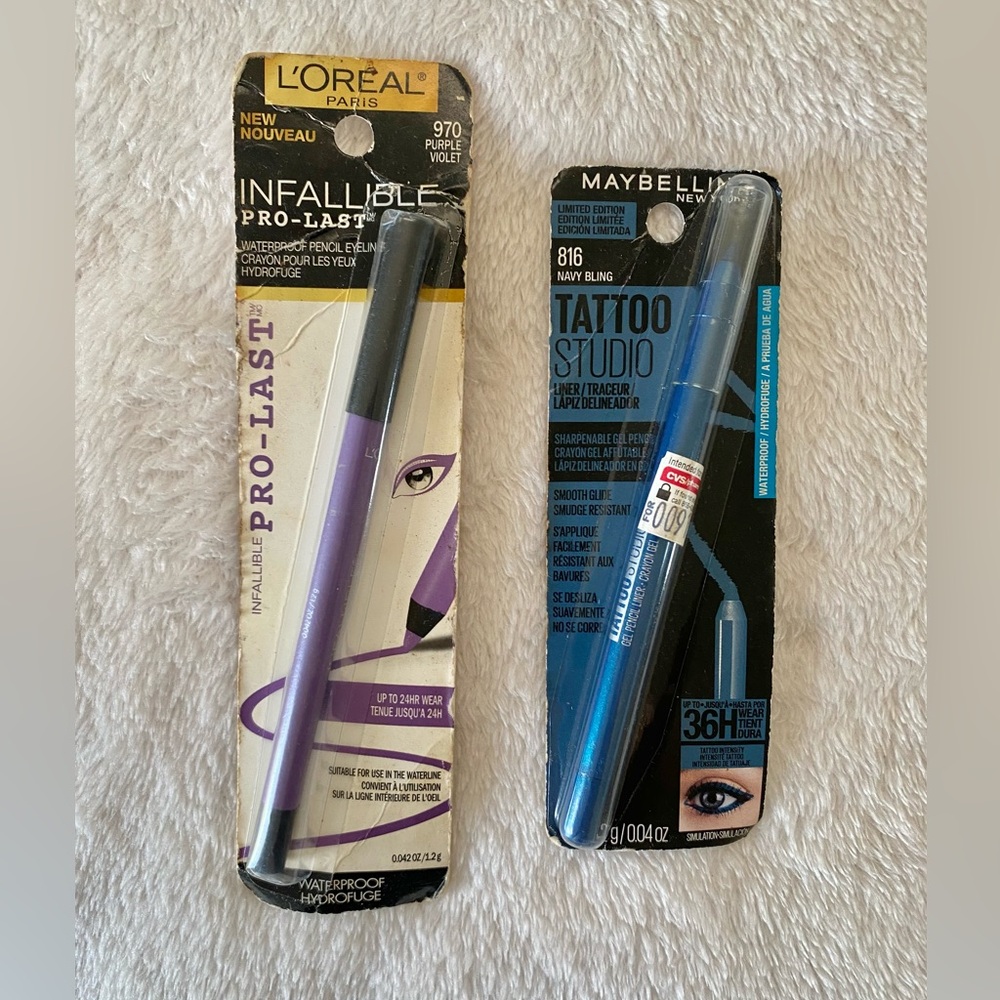 *Color Eyeliner Bundle - Blue + Purple NEW/Sealed